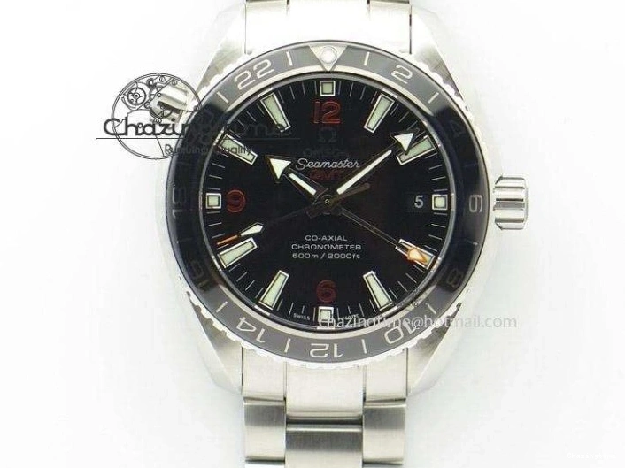 0125 FreshLook Planet Ocean Master Chronometer 600M 45.5mm SS SCF 1:1 Best Edition Black Bezel Black Dial on SS Bracelet A9900 Super Clone 7675